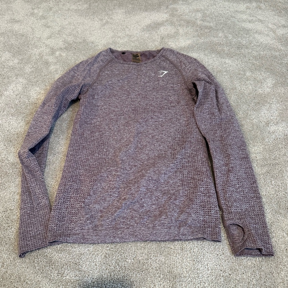 Gymshark Heathered Purple Long Sleeve Top